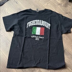 Source Unknown Black Italian Flag Tee
